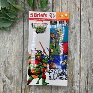 Boys Teenage Mutant Ninja Turtles Character Underwear Briefs 5-Pack Size 6